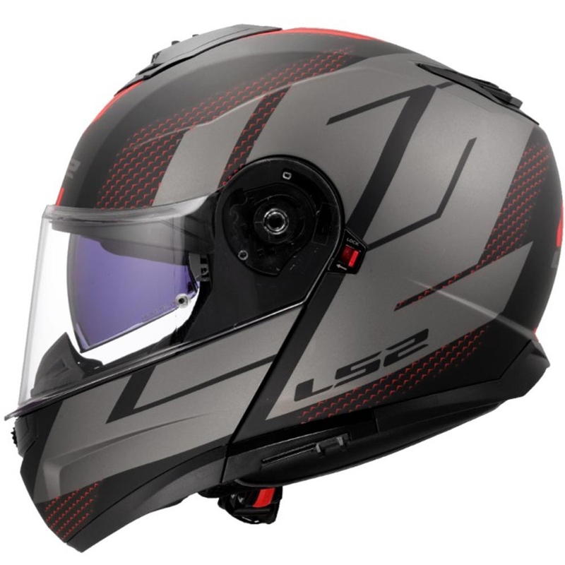 Atverama motocikla ķivere LS2 FF908 Strobe II Code melna-pelēka