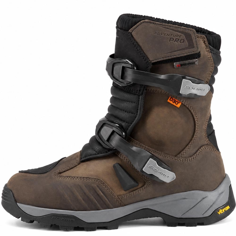 Forma Adventure PRO zemie motocikla zābaki brūni