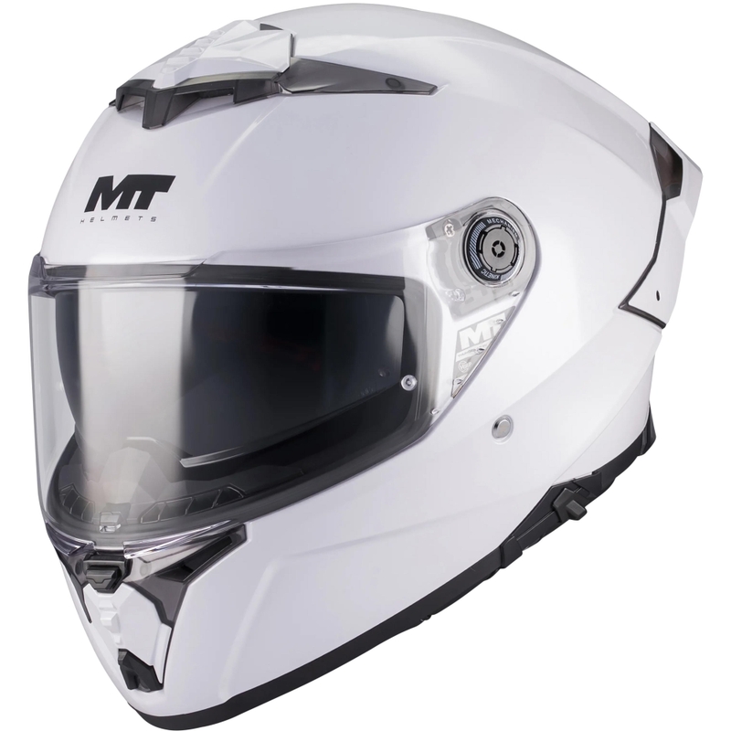 Pilna izmēra motocikla ķivere MT Thunder 4 R Pure A0 balta