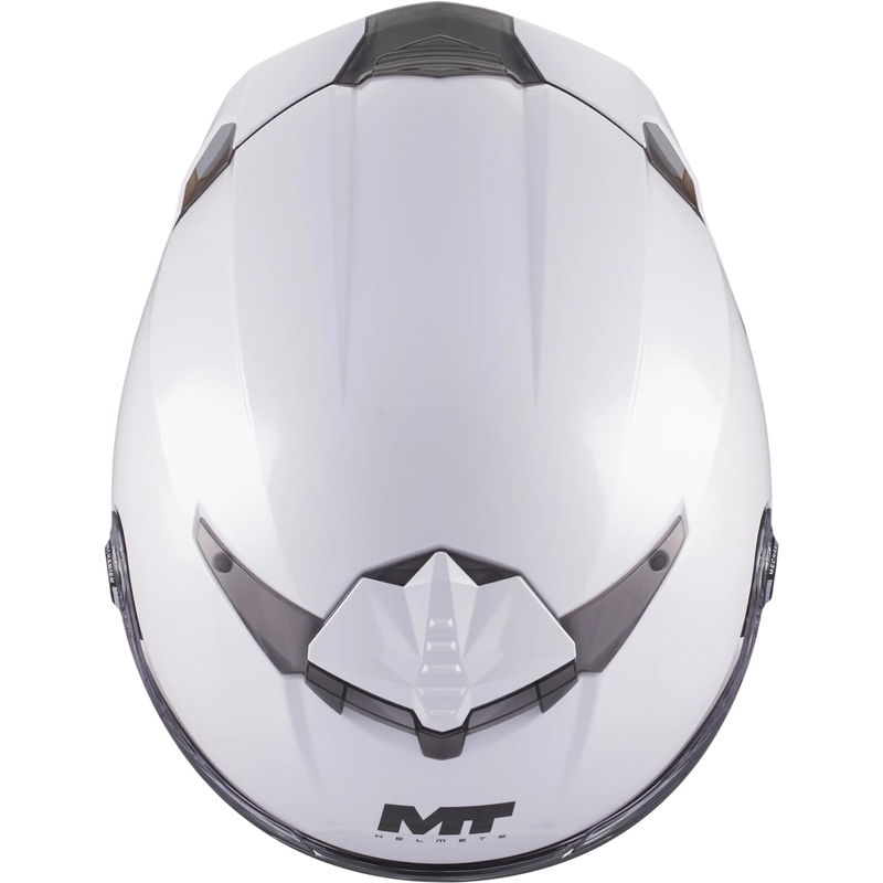 Pilna izmēra motocikla ķivere MT Thunder 4 R Pure A0 balta