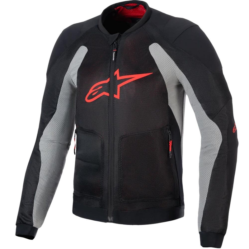 Alpinestars TROOP-AIR PRO Black-Light Grey-Red motocikla jaka