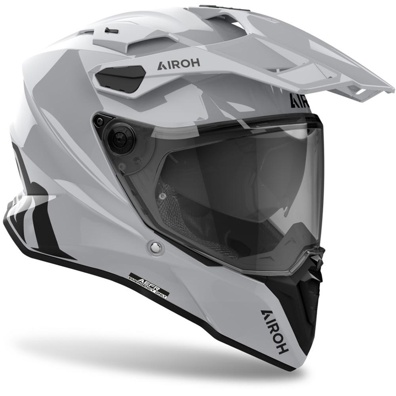 Enduro ķivere Airoh Commander 2 Spīdīgi pelēka krāsa