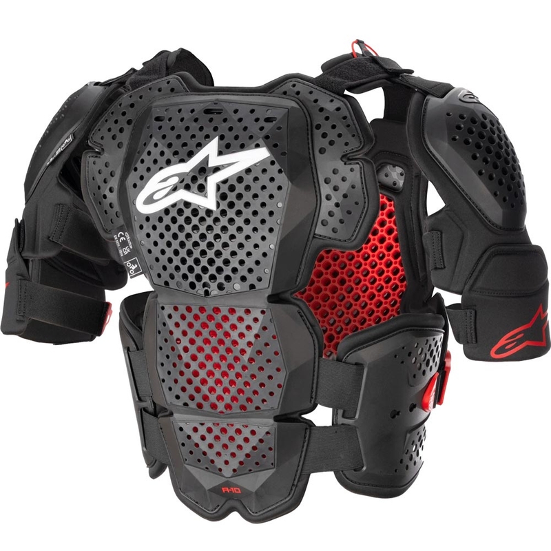 Alpinestars A-10 2 ķermeņa aizsargs melns-antracīta-sarkans