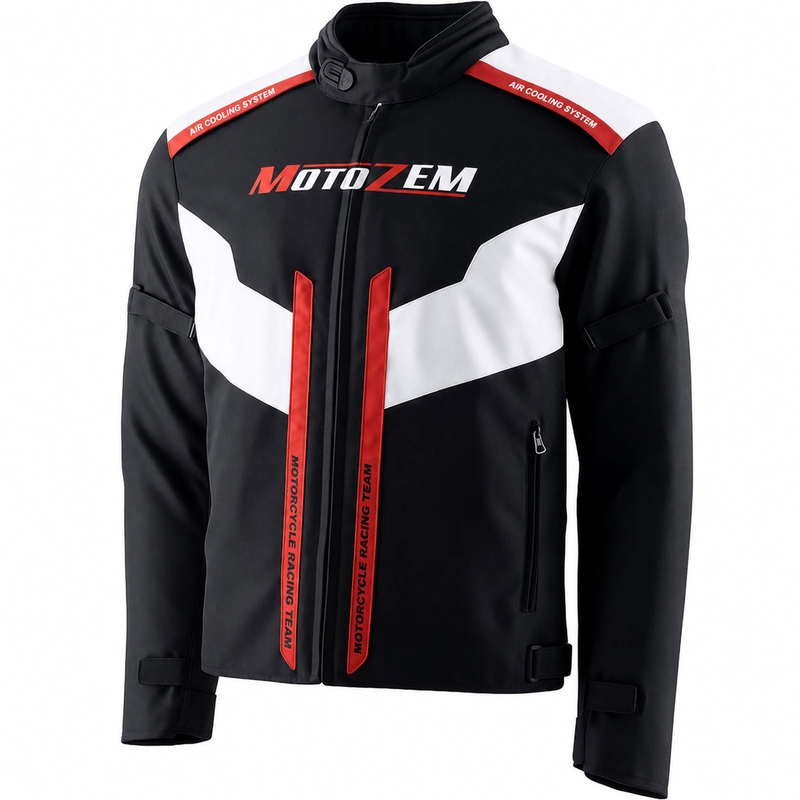 Motozem Team 2 motocikla jaka melna-balta