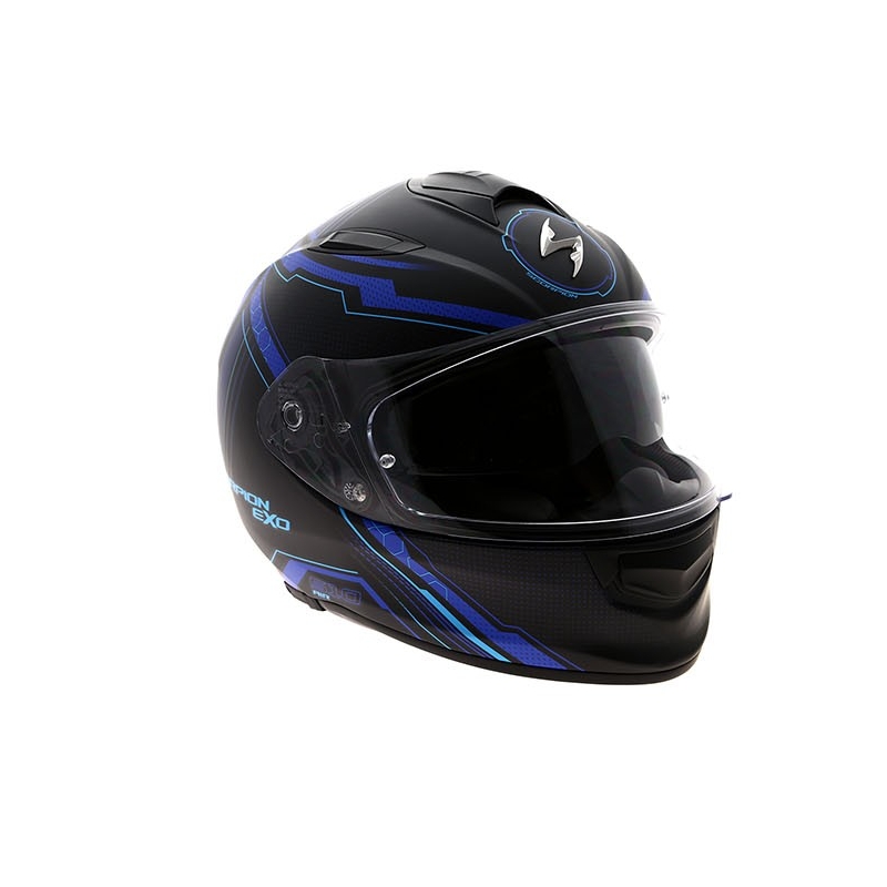 Integrální přilba na motorku Scorpion EXO-510 Air Sync černá matná-modrá výprodej
