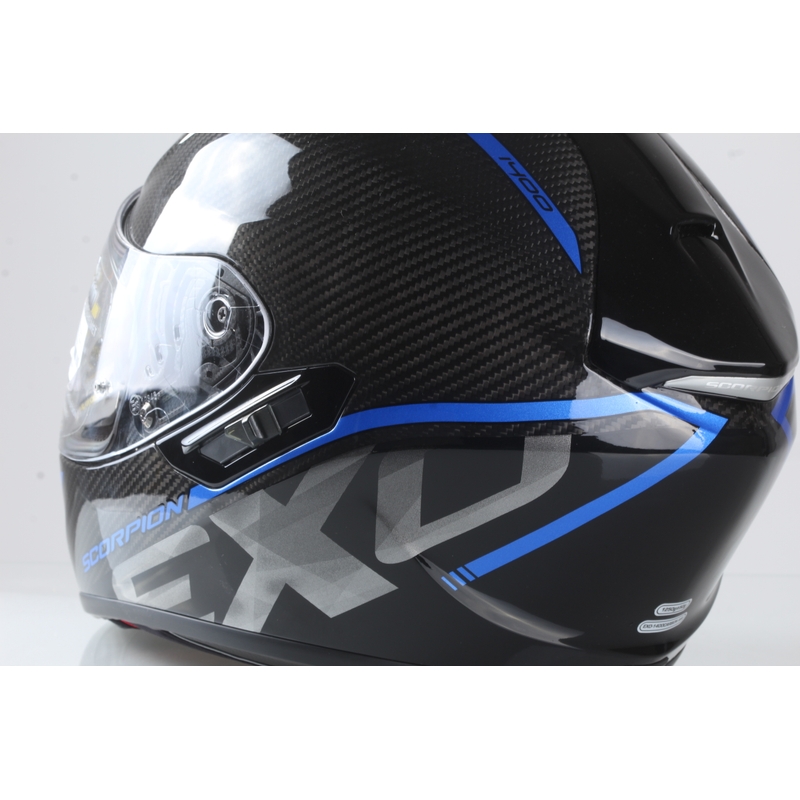Integrální přilba Scorpion EXO-1400 Carbon Air Grand černo-modrá