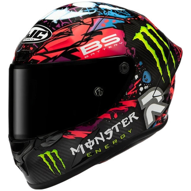 Pilna motocikla ķivere HJC RPHA 1 V2 Carbon Funky Diablo MC8 melna-daudzkrāsaina
