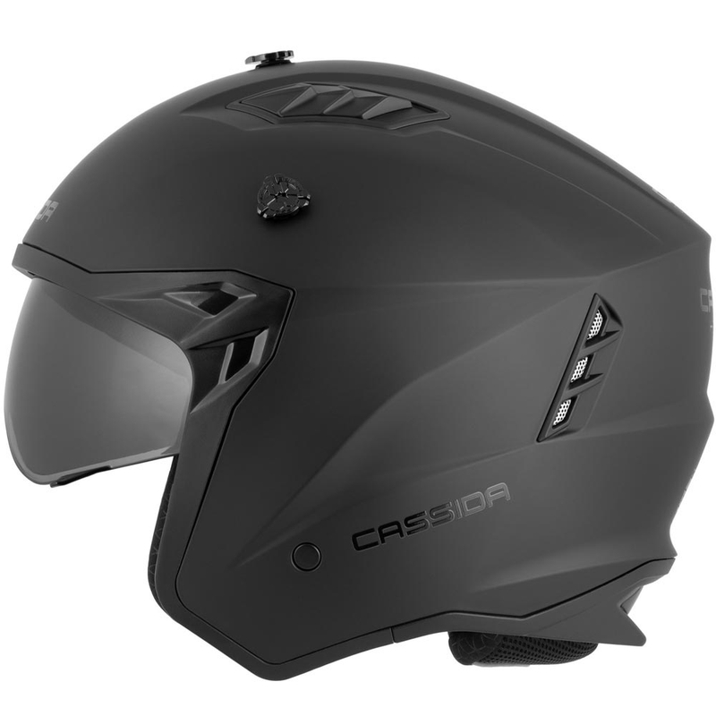 Modulāra motocikla ķivere Cassida Cross Country Dual matēta melna