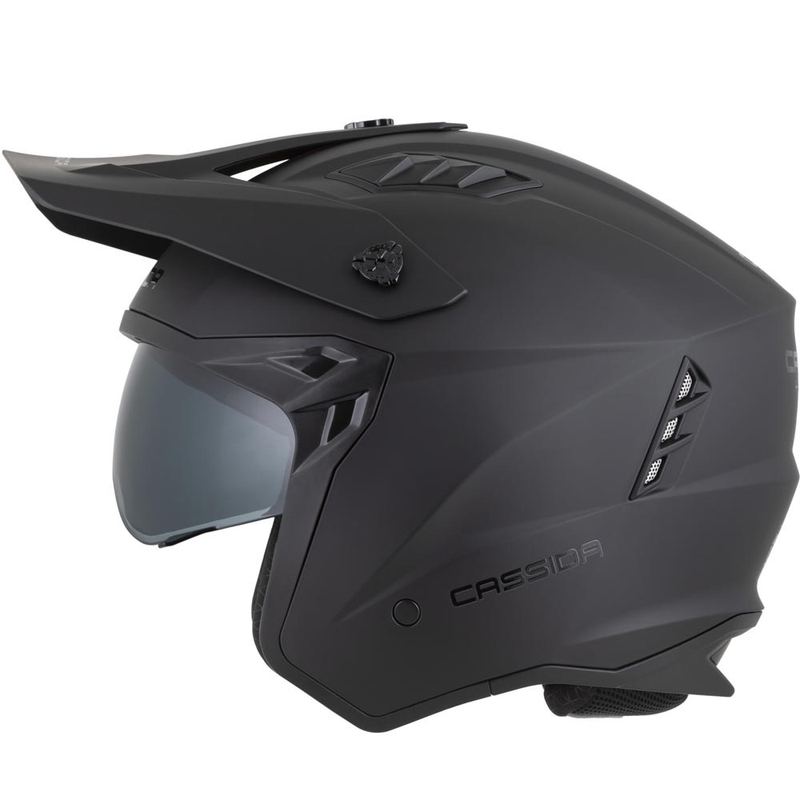 Modulāra motocikla ķivere Cassida Cross Country Dual matēta melna