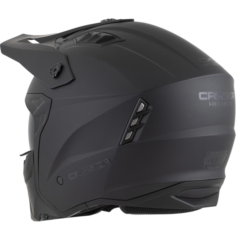 Modulāra motocikla ķivere Cassida Cross Country Dual matēta melna
