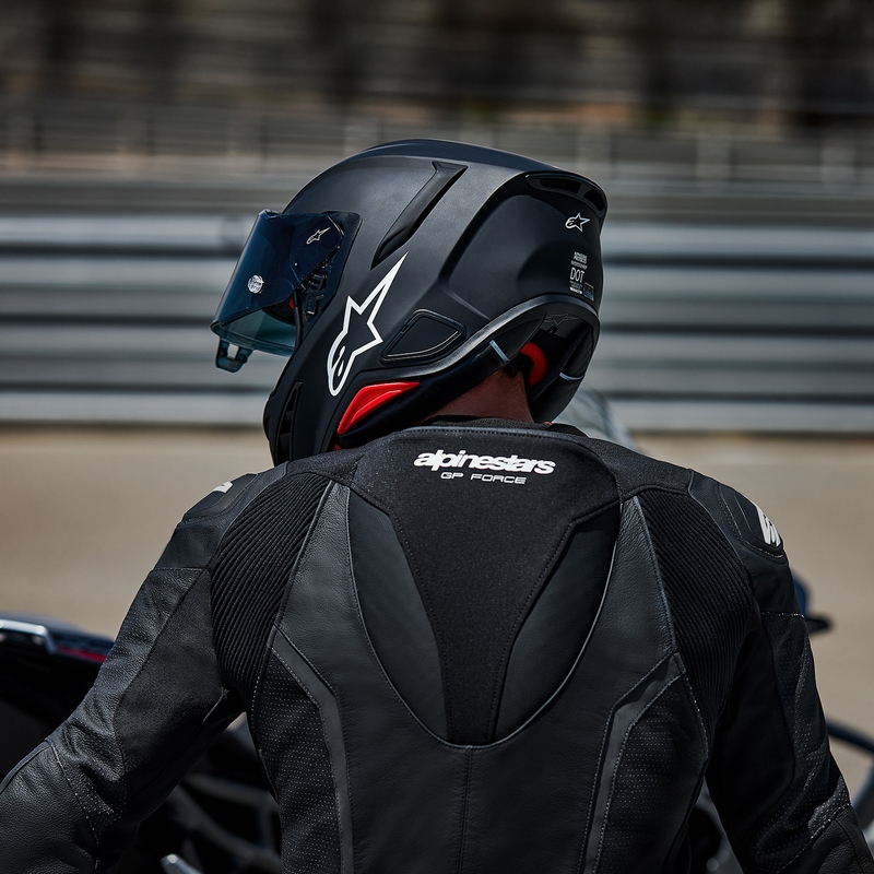 Alpinestars S-R7 Solid pilnas sejas motocikla ķivere matēti melna