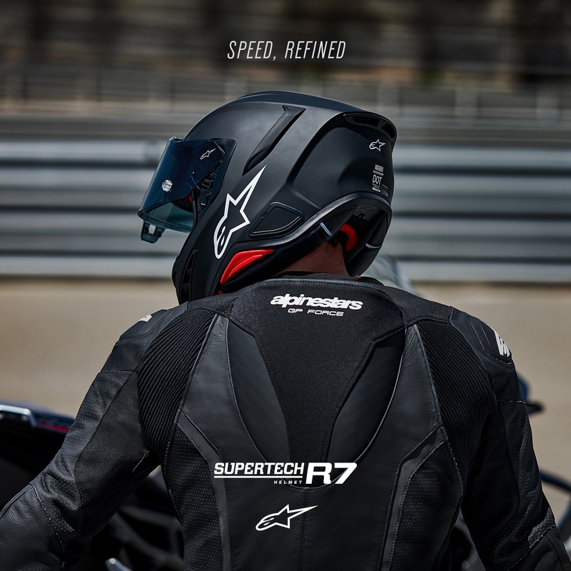 Alpinestars S-R7 Solid pilnas sejas motocikla ķivere matēti melna
