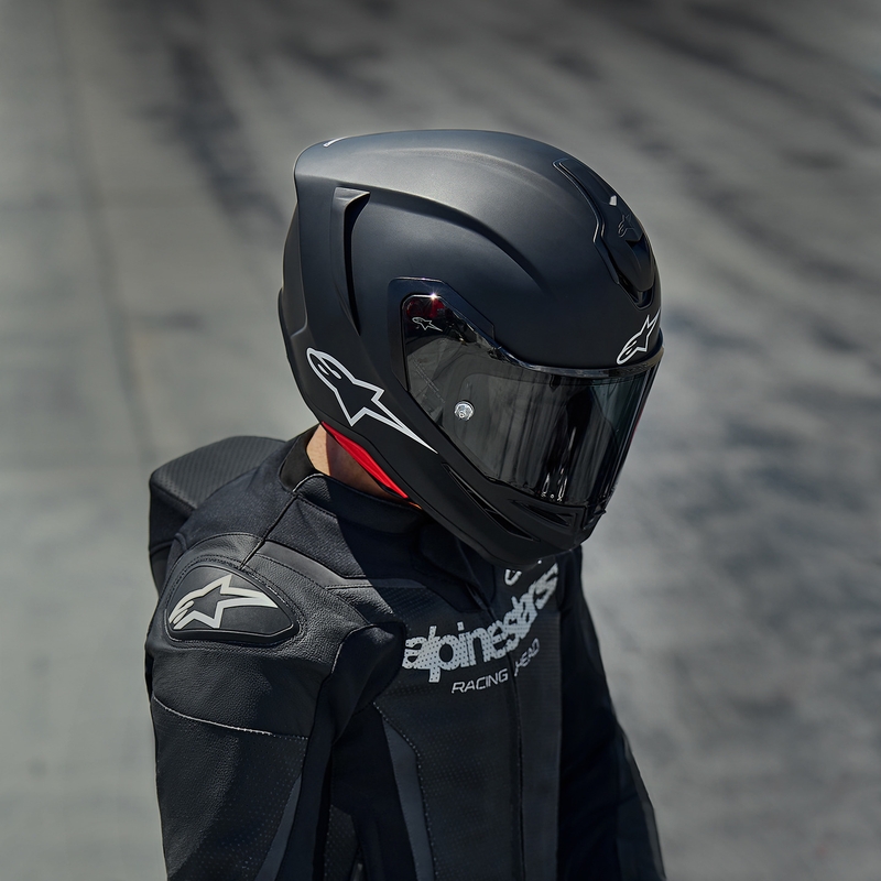 Alpinestars S-R7 Solid pilnas sejas motocikla ķivere matēti melna