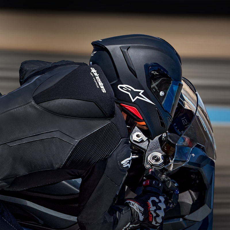 Alpinestars S-R7 Solid pilnas sejas motocikla ķivere matēti melna