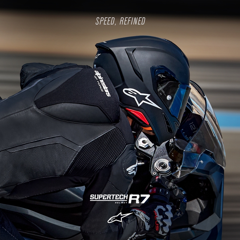 Alpinestars S-R7 Solid pilnas sejas motocikla ķivere matēti melna