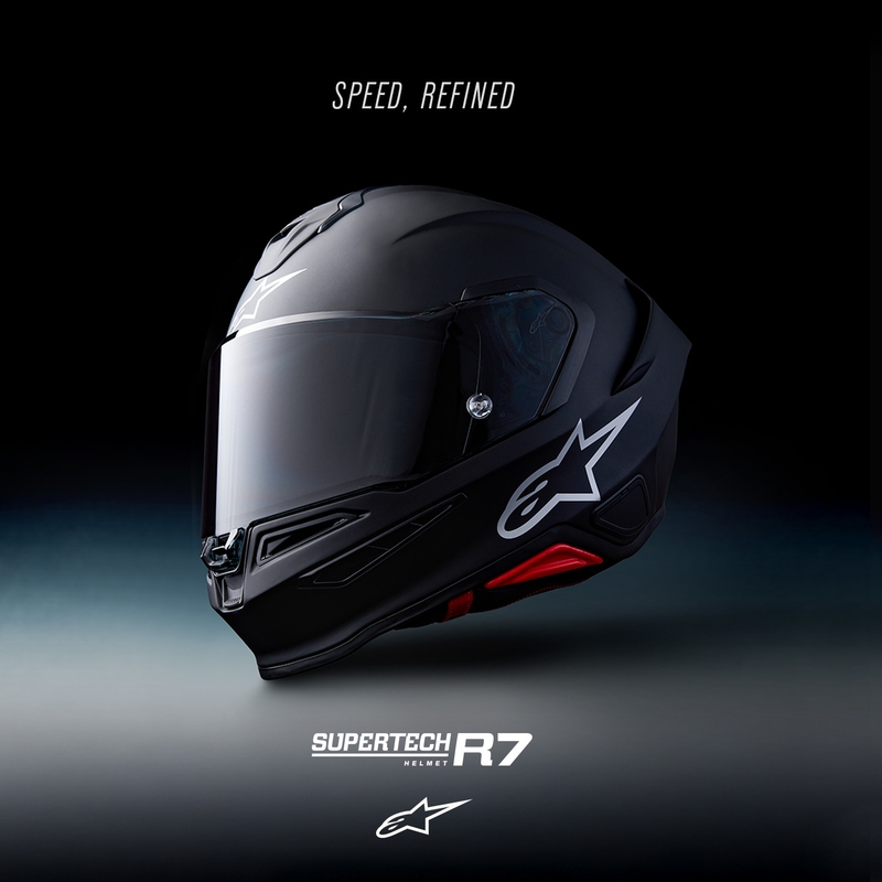 Alpinestars S-R7 Solid pilnas sejas motocikla ķivere matēti melna