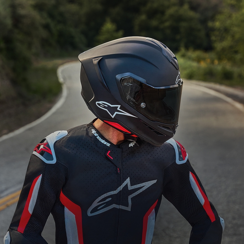 Alpinestars S-R7 Solid pilnas sejas motocikla ķivere matēti melna