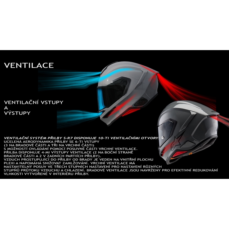 Alpinestars S-R7 Solid pilnas sejas motocikla ķivere matēti melna