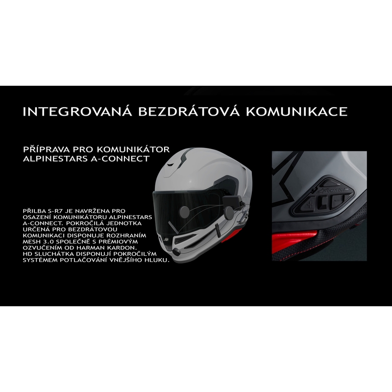 Alpinestars S-R7 Solid pilnas sejas motocikla ķivere matēti melna
