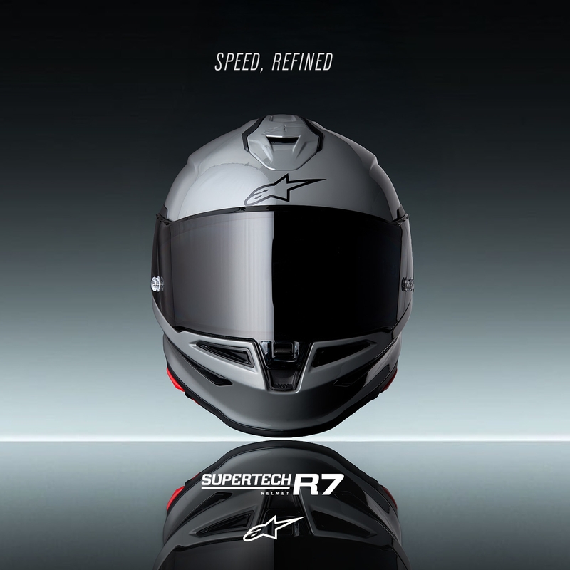 Alpinestars S-R7 Solid pilnas sejas motocikla ķivere pelēka