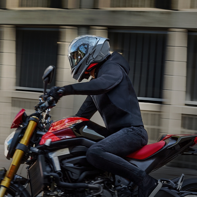 Alpinestars S-R7 Solid pilnas sejas motocikla ķivere pelēka
