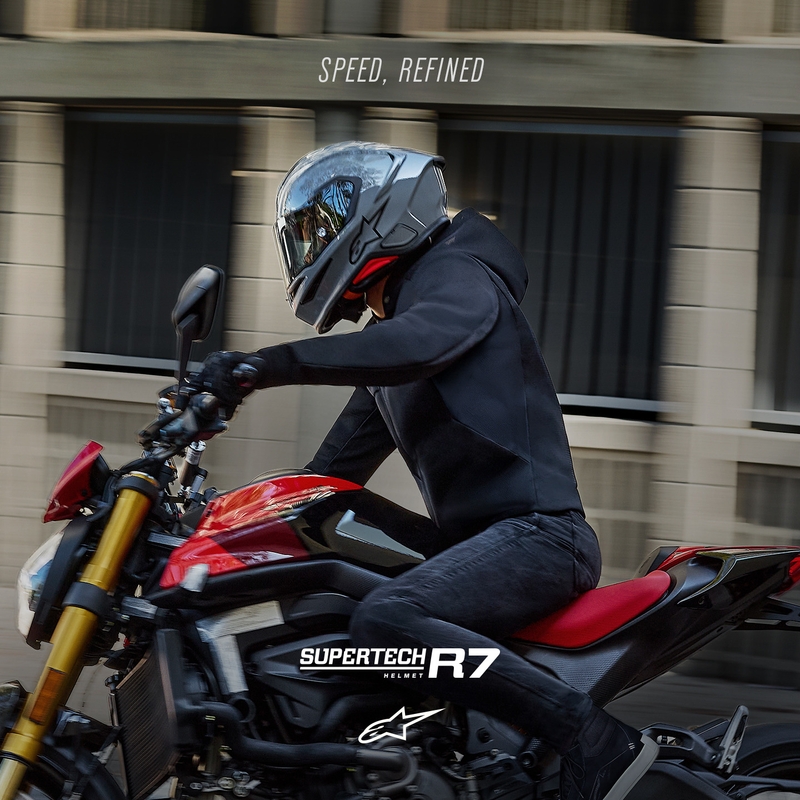 Alpinestars S-R7 Solid pilnas sejas motocikla ķivere pelēka