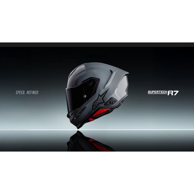 Alpinestars S-R7 Solid pilnas sejas motocikla ķivere pelēka