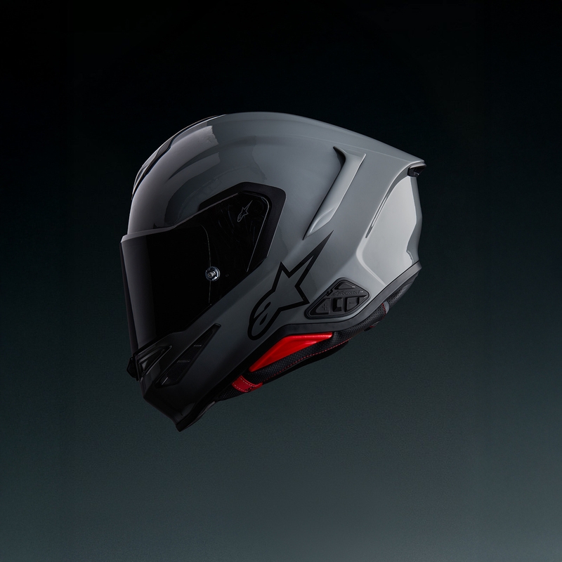 Alpinestars S-R7 Solid pilnas sejas motocikla ķivere pelēka