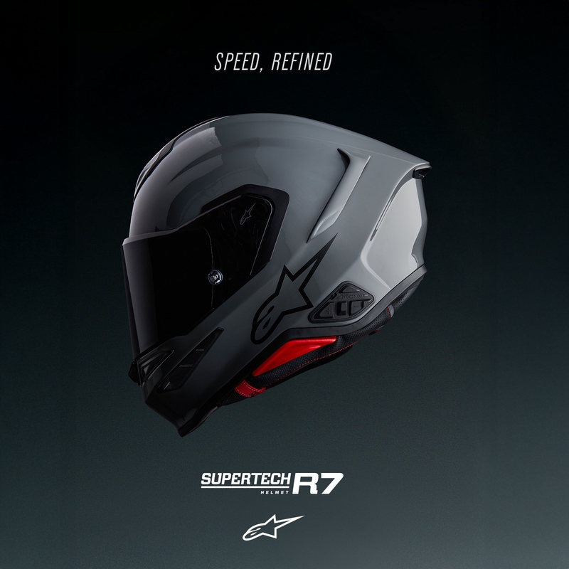 Alpinestars S-R7 Solid pilnas sejas motocikla ķivere pelēka