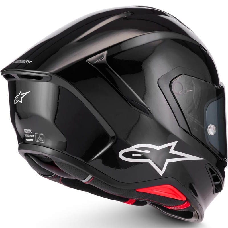 Alpinestars S-R7 Solid pilnas sejas motocikla ķivere, melna