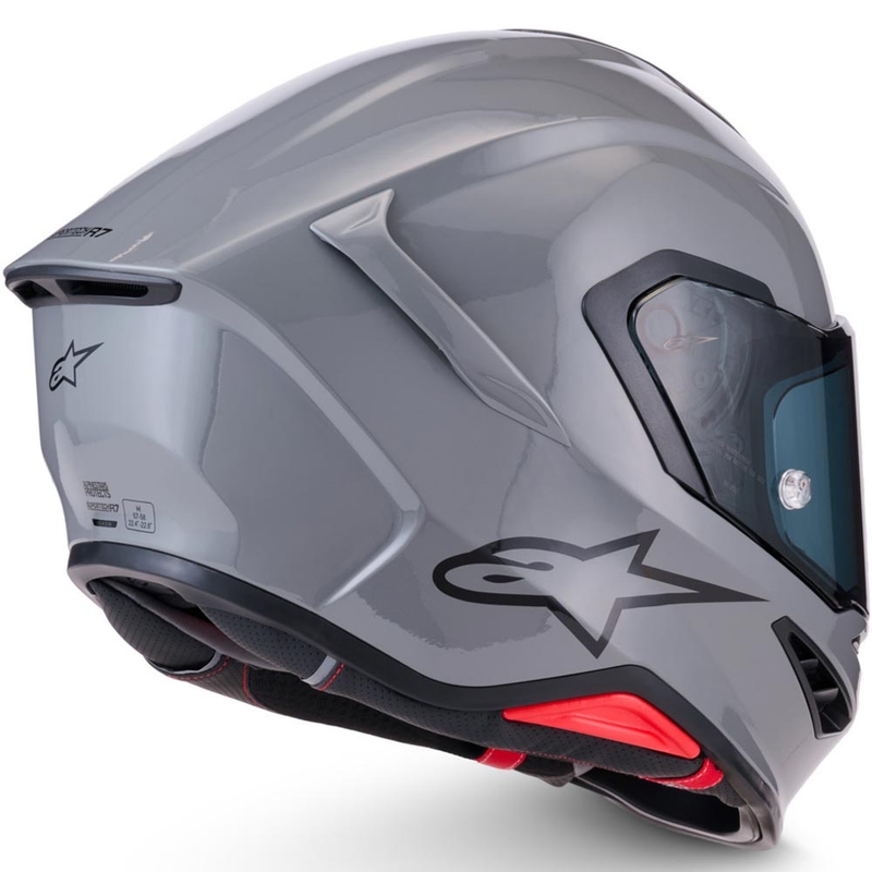 Alpinestars S-R7 Solid pilnas sejas motocikla ķivere pelēka