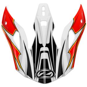 Ķiveres vizieris ZED X1.9 un X1.9D ķiverēm balts-melns-arkans-dzeltens