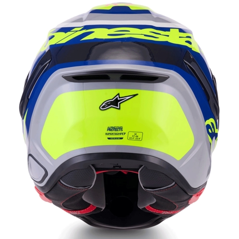 Alpinestars S-R7 Lumen slēgta motocikla ķivere sudrabaini melna-rozā-fluorētiski dzeltena