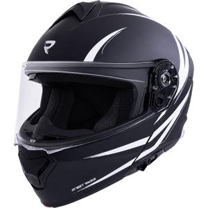 Atverama motocikla ķivere Street Racer Fury matēti melna-balta - paraugs