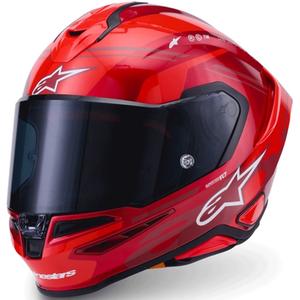 Alpinestars S-R7 A-Core pilna sejas motocikla ķivere sarkana-balta