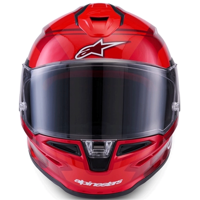 Alpinestars S-R7 A-Core pilna sejas motocikla ķivere sarkana-balta