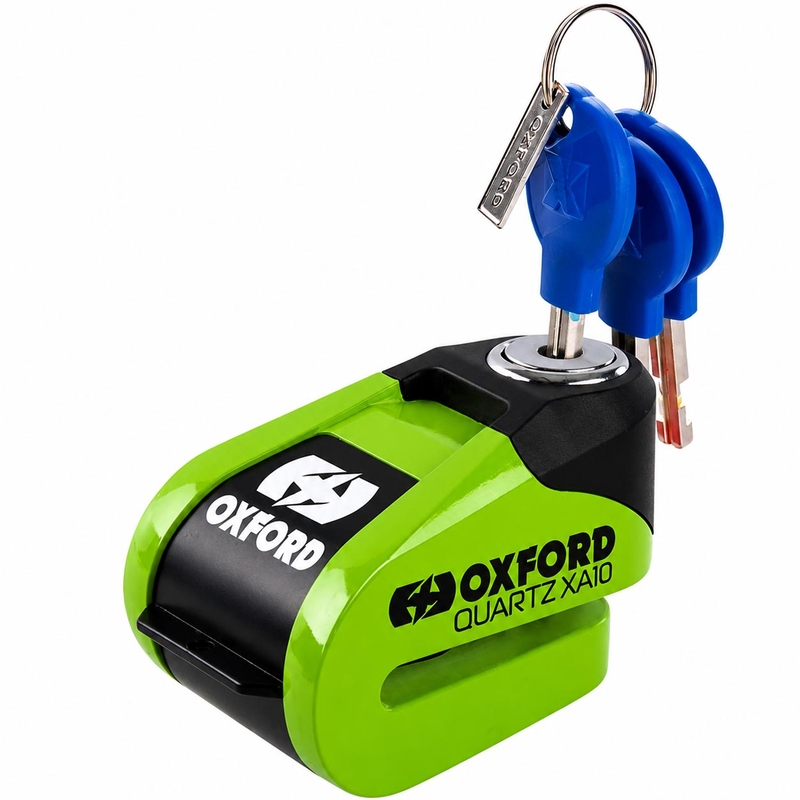 Oxford Quartz Alarm XA10 disku bremžu slēdzene - ierobežotas tirāžas, zaļa