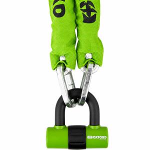 Oxford HD motocikla ķēdes slēdzene - ierobežotas tirāžas zaļa