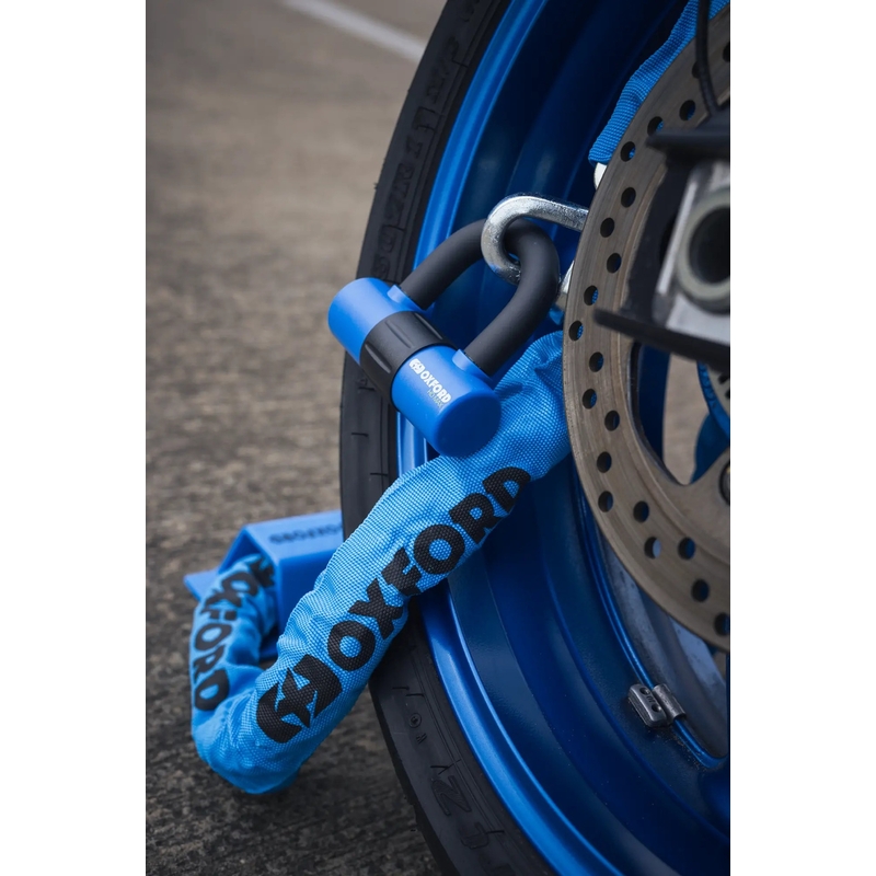 Oxford HD motocikla ķēdes slēdzene - ierobežotas tirāžas, zila