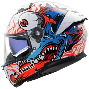 Pilna motocikla ķivere LS2 FF808 Stream II Inferno balti zila