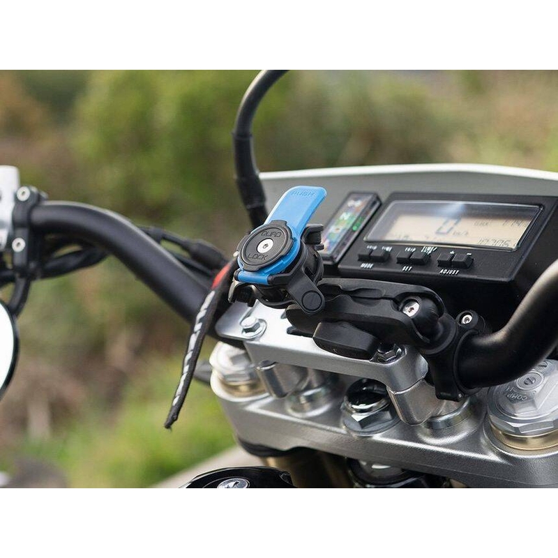 Quad Lock® 360 tālruņa turētāja galva ar atbrīvošanas sviru, zili melna