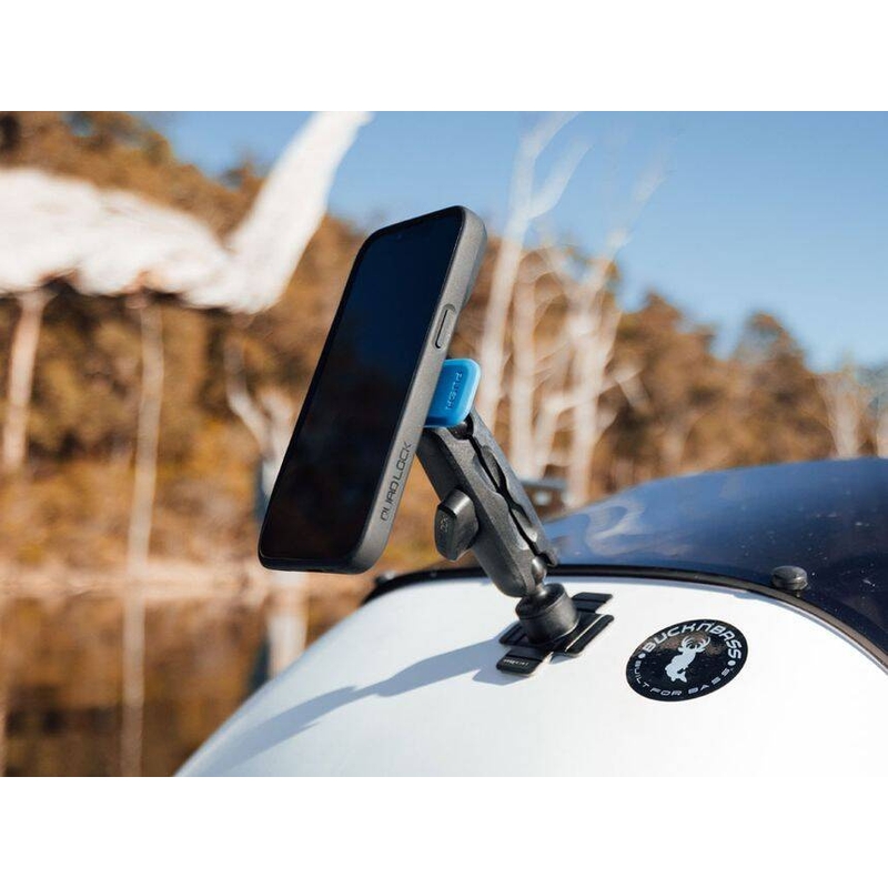 Quad Lock® 360 tālruņa turētāja galva ar atbrīvošanas sviru, zili melna