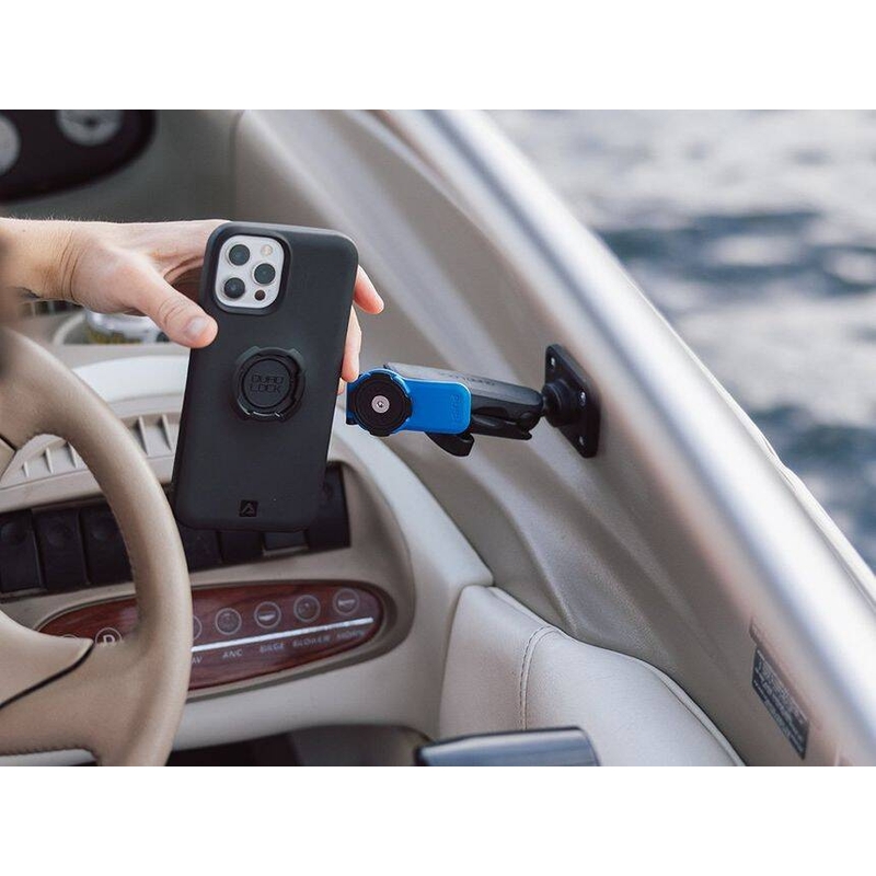 Quad Lock® 360 tālruņa turētāja galva ar atbrīvošanas sviru, zili melna