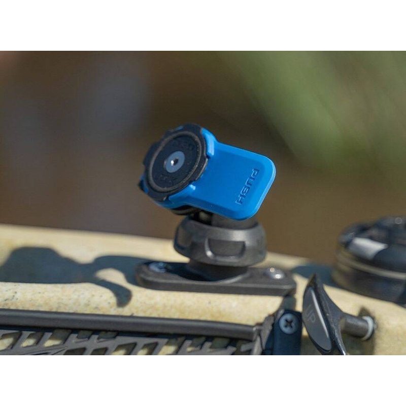 Quad Lock® 360 tālruņa turētāja galva ar atbrīvošanas sviru, zili melna