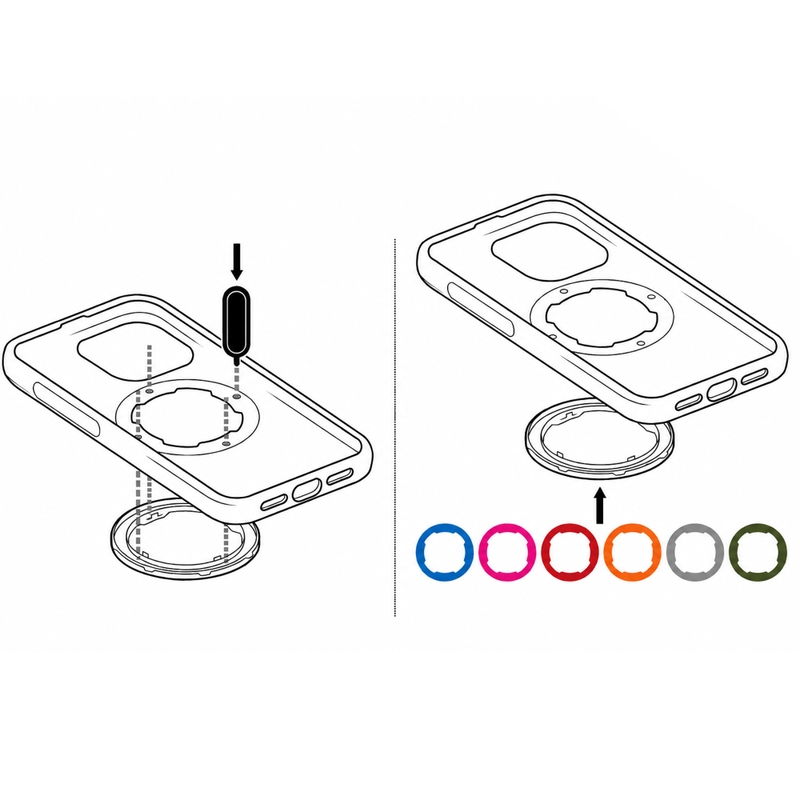 Quad Lock® MAG 2 gredzens pelēks