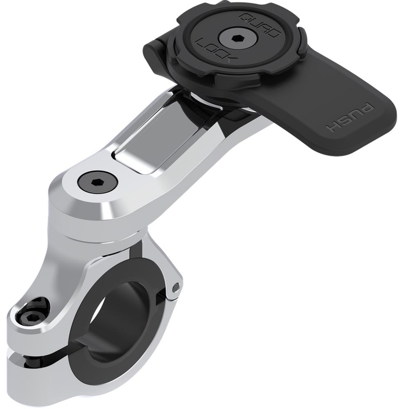 Quad Lock® PRO stūres telefona stiprinājums ar hroma pārklājumu