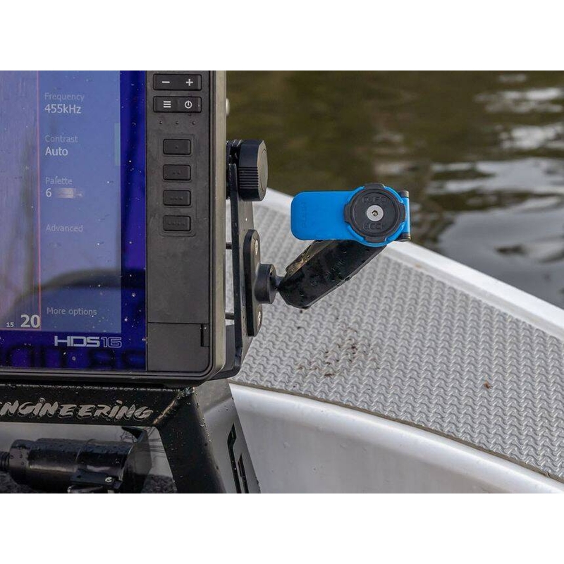 Quad Lock® 360 2 caurumu plakana taisnstūra pamatne melna
