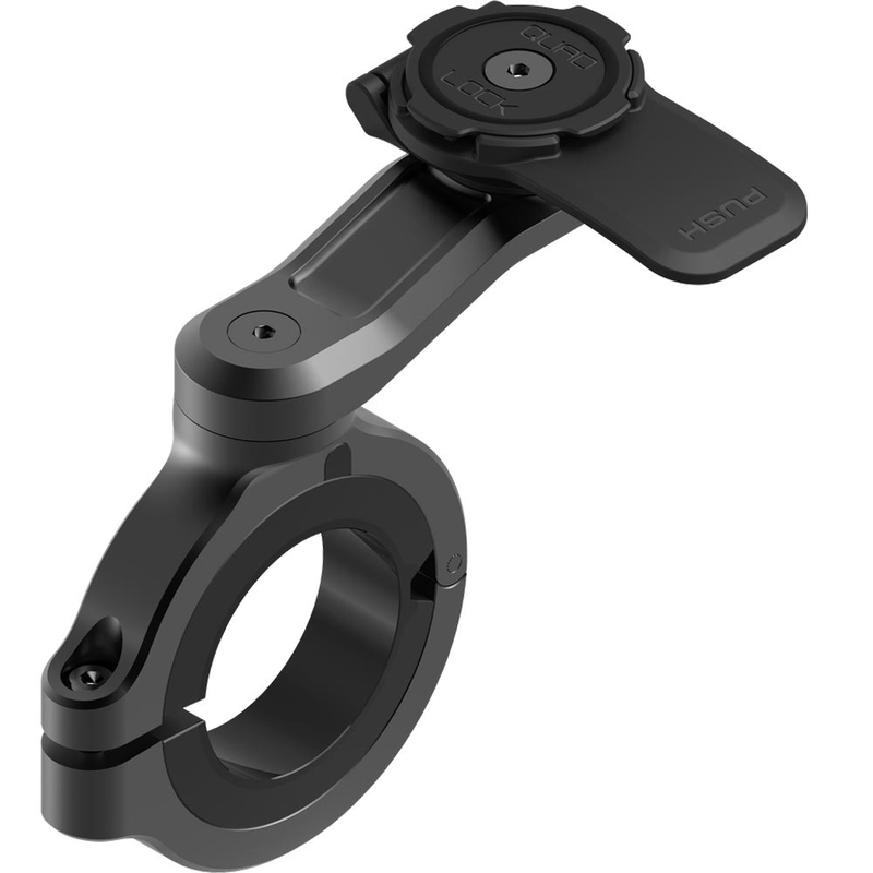 Quad Lock® PRO liels tālruņa turētājs uz stūres, melns