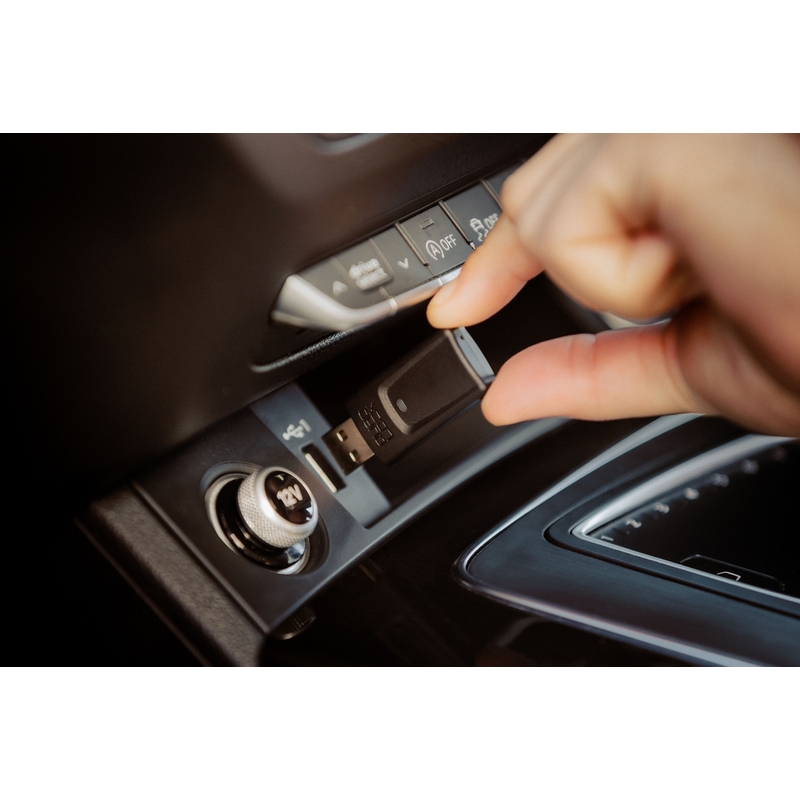 Quad Lock® CarPlay/Android Auto bezvadu adapteris, melns