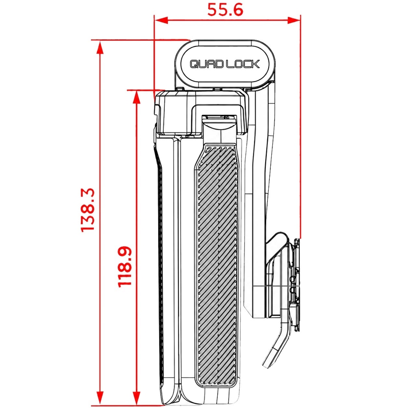 Quad Lock® statīvs, melns